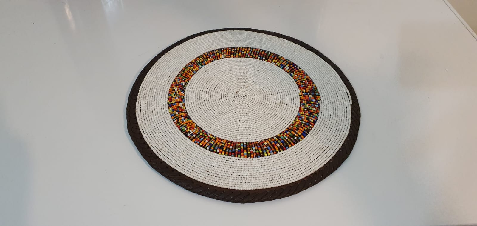 Snow White with multicolored beads mat