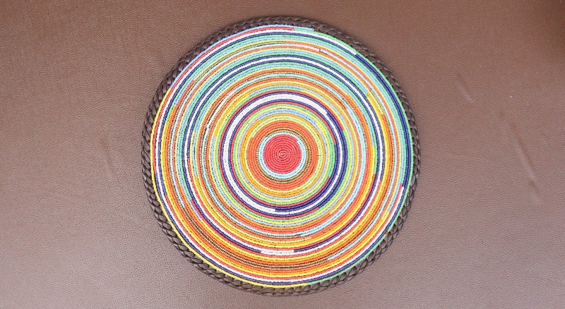 Multicolored Fully Beaded Mat