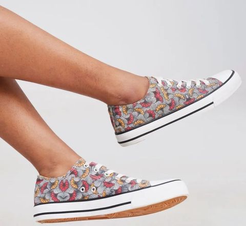 Orange Ankara shoes, Ankara shoes, Kenyan Ankara shoes