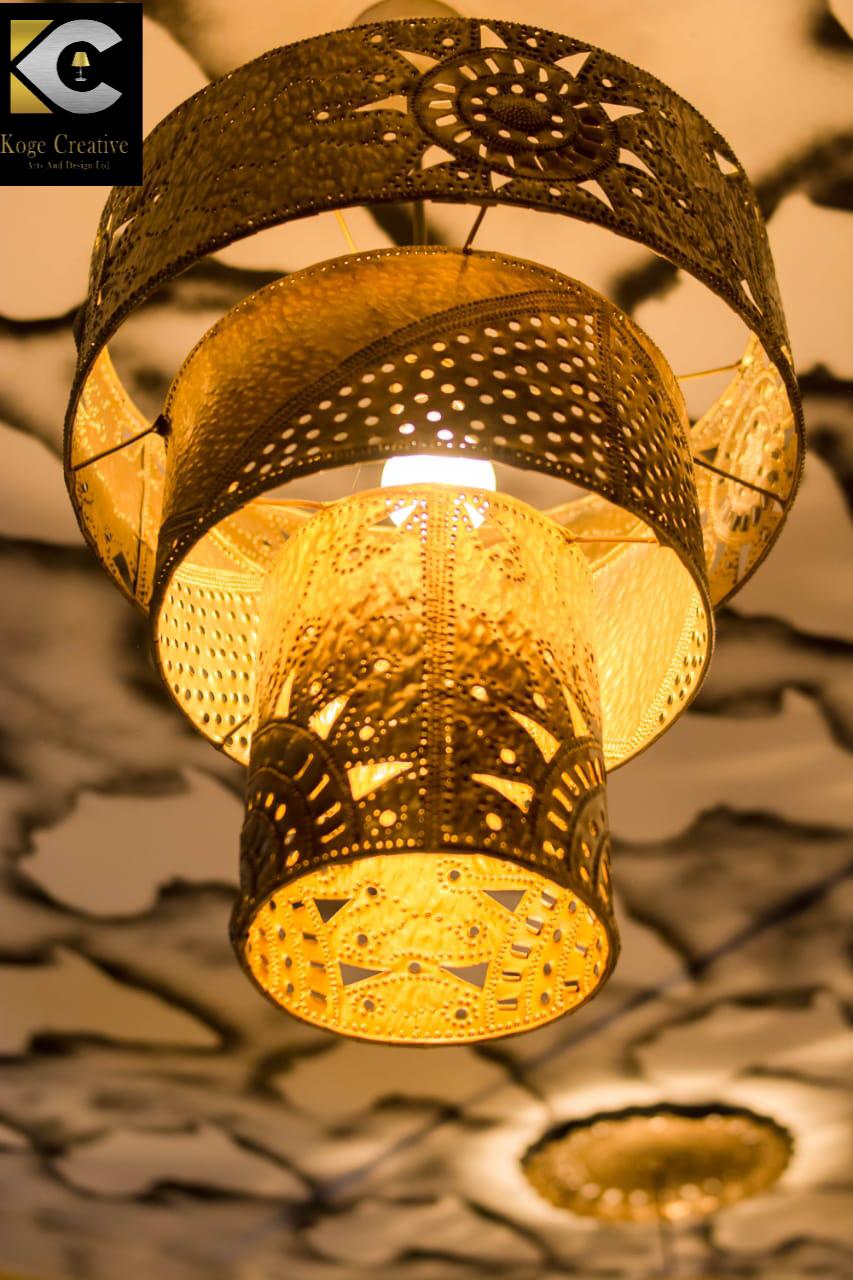 3 Tier Ceiling Lampshade, Affordable lampshades, Handmade lampshades