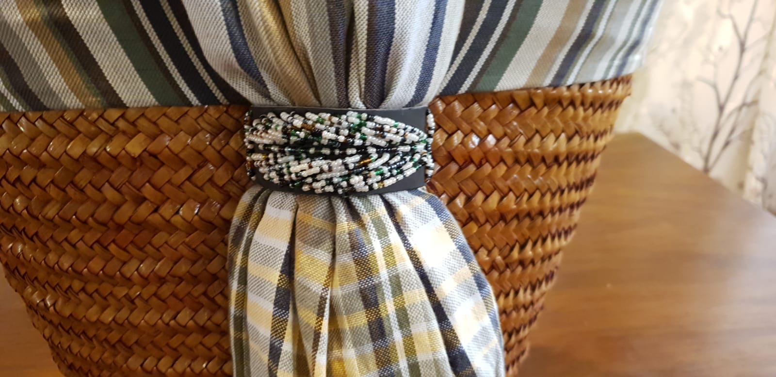 Beaded Kikoy basket