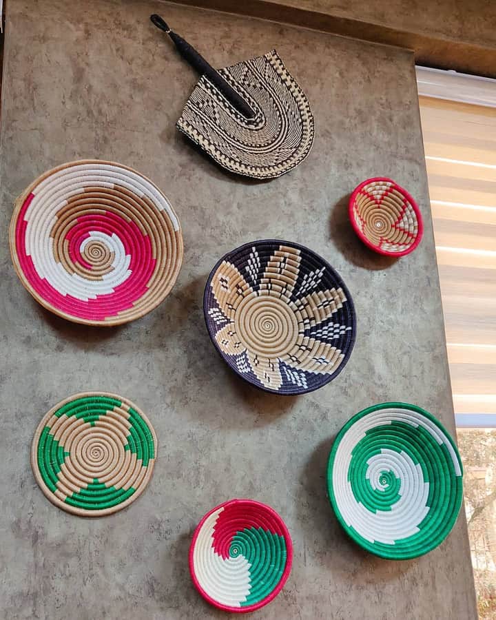 Multicolored wall decor baskets (Set of 6) , Wall Decor Baskets (Set of 6), Home decor