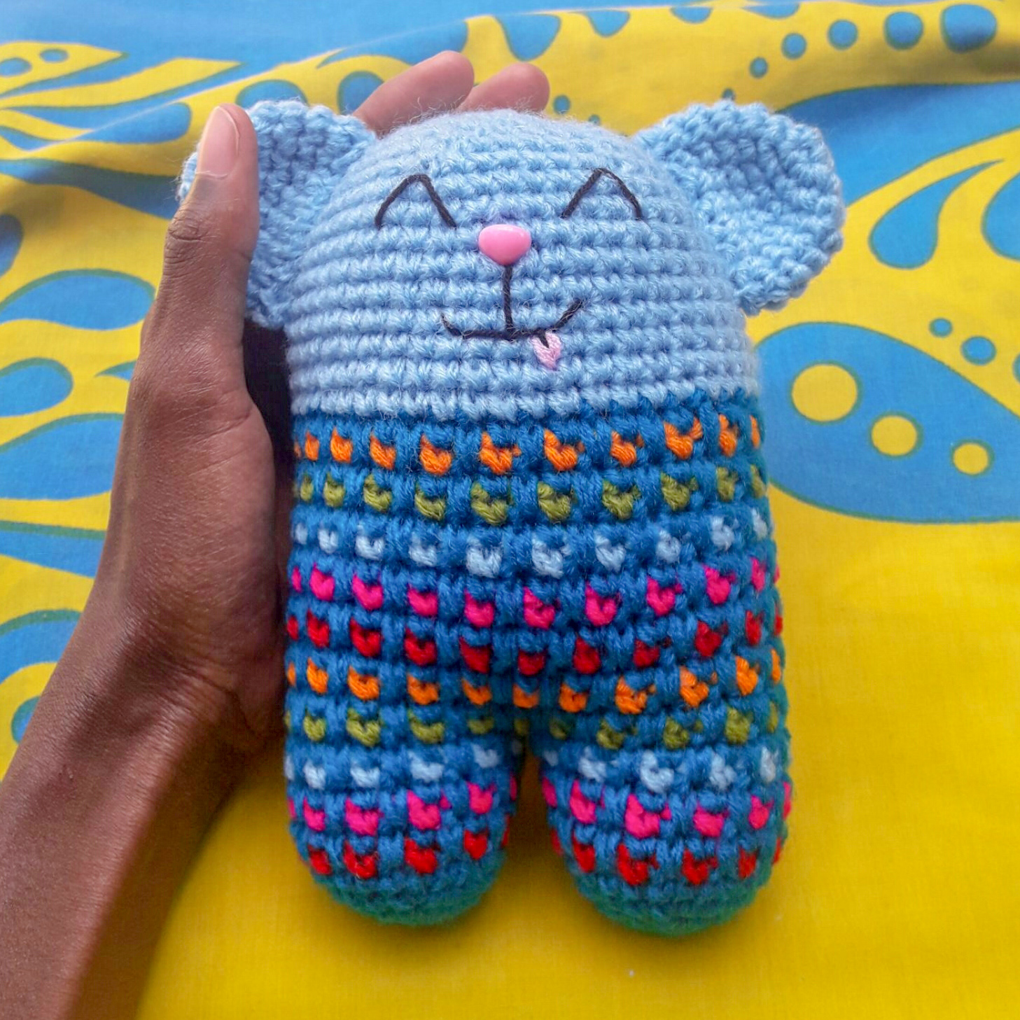 Morine&#039;s Shop - Bear hybrid doll, Blue Doll