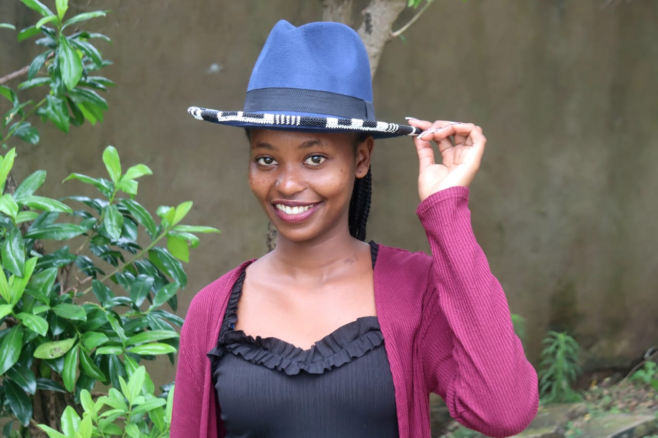 Blue Fedora hat
